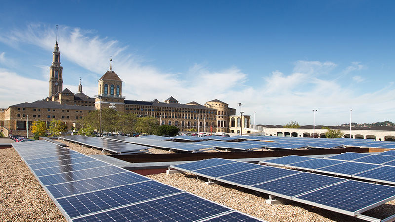 Solar panels in Knowledge Mile